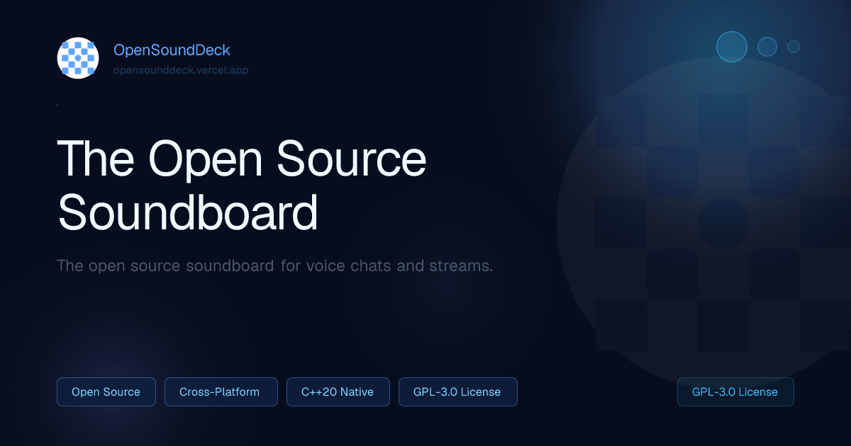 OpenSoundDeck — The Open Source Soundboard
